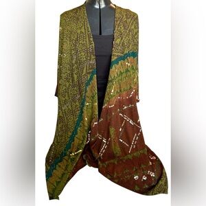 Chicos Women’s  Aztec Seaweed Shawl/ Wrap New  
One size fits all